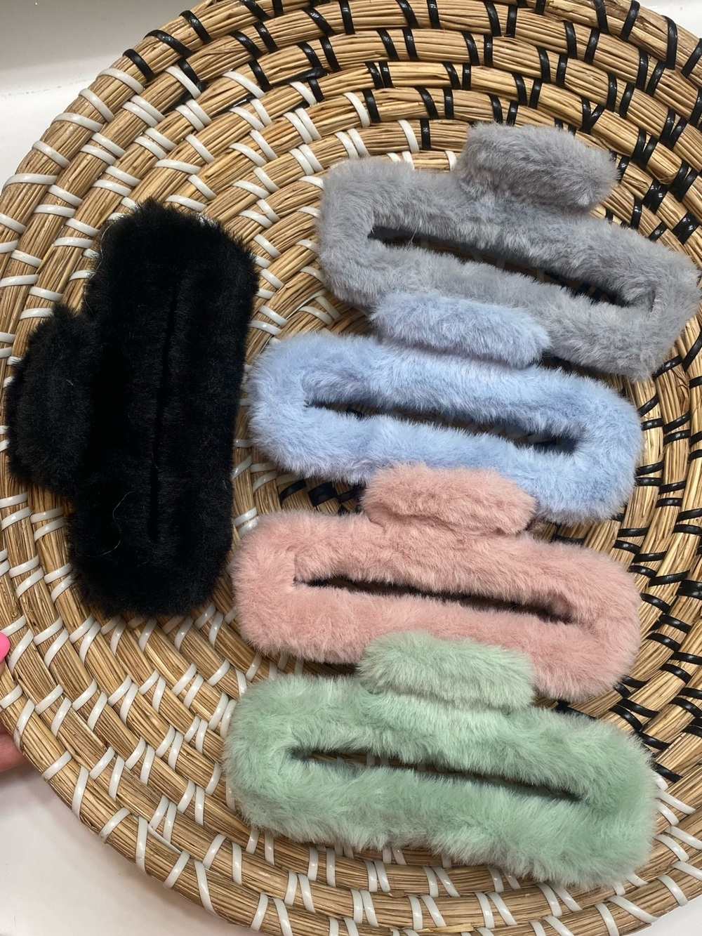 Large Fuzzy Plush Hair Clip - Choose 1 - Picture 3 of 8